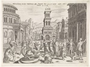 Daniel und der Drache von Johannes of Lucas van Doetechum