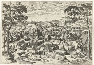 Landschaft mit dem heiligen Antonius von Johannes of Lucas van Doetechum