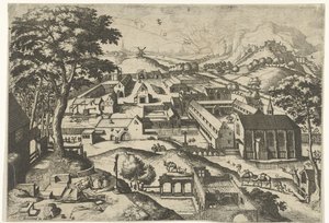 Landschaft mit dem heiligen Hieronymus von Johannes of Lucas van Doetechum