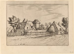 Höfe in einem Hof von Johannes van Doetechum, the Elder and Lucas