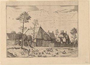 Schuppen mit Hütte von Johannes van Doetechum, the Elder and Lucas