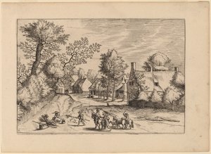 Dorfstraße von Johannes van Doetechum, the Elder and Lucas
