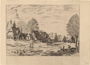 Dorfstraße von Johannes van Doetechum, the Elder and Lucas