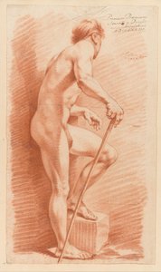 Stehender männlicher Akt, von der Seite gesehen (1. Preis 1773) von Johannes van Dregt