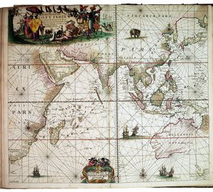 Eine Karte gebunden in Van Keulens 