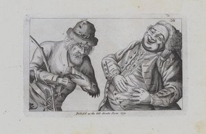 Ein Armer und ein dicker reicher Mann (Gravur)