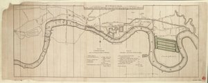Mr. S. Wyatts Plan, die vorgeschlagenen Londoner Docks im Vergleich zu denen, die auf der Isle of Dogs vorgeschlagen wurden von John (after) Cary