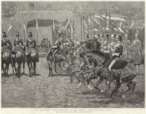 Das Militärturnier in der Royal Agricultural Hall (Gravur) von John (after) Charlton