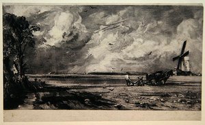 Frühling, graviert von David Lucas von John (after) Constable