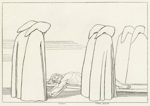 Heuchler, Inferno, Gesang 23 (Gravur) von John (after) Flaxman