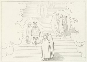 Die himmlischen Stufen, Paradies, Gesang 21 (Gravur) von John (after) Flaxman