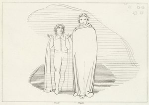 Der Wiederaufstieg, Inferno, Gesang 34 (Gravur) von John (after) Flaxman