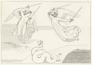 Das Tal, Fegefeuer, Gesang 8 von John (after) Flaxman