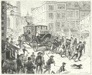Französischer Diplomat Jacques Lauriston in London, um die Ratifizierung des Friedens von Amiens zu überbringen von John (after) Gilbert