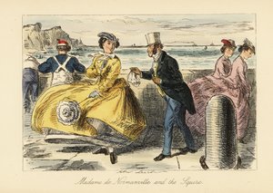 Englischer Gentleman und Dame treffen sich auf der Promenade von Ramsgate