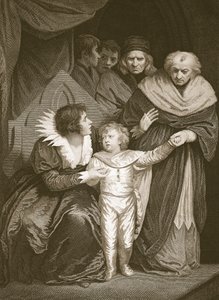 Herzog von York, Bruder von Edward V., übergeben von der Königin, graviert von J. Fittler, Illustration aus David Humes 