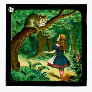 Alice im Wunderland, farbige Laternenbilder