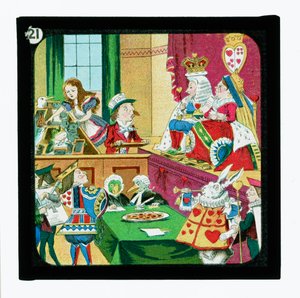 Alice im Wunderland, Farbige Laternenbilder von John (after) Tenniel