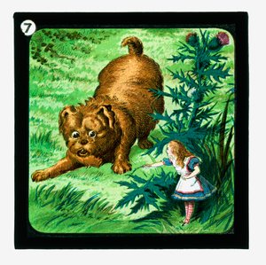Alice im Wunderland, farbige Laternenbilder von John (after) Tenniel