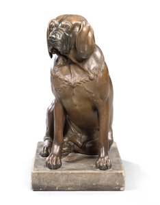 Ein George III Modell eines Hundes, ca. 1760 von John (attr. to) Cheere
