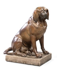 Ein George III Modell eines Hundes, ca. 1760 von John (attr. to) Cheere
