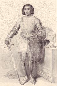 Porträt von Philipp von Artois, Graf von Eu (1358-1397), Gravur, 20x13 cm, aus Galerie Historique de Versailles, Histoire de France, Charles Gavard Verleger, Paris, um 1840 von Walter Charles Mills