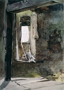 Innenansicht der Windmühle auf dem Schlachtfeld von Crecy von John Absolon