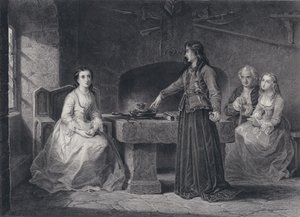 Illustration für The Pirate von Sir Walter Scott von John Adam P. Houston