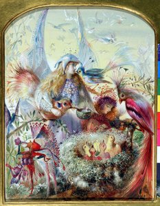 Feen und ein Vogelnest von John Anster Fitzgerald