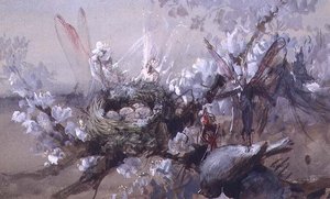 "Wer hat Cock Robin getötet?" von John Anster Fitzgerald