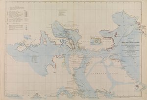 Vergrößerter Plan von Erebus und Terror Bay – Die Winterquartiere von Sir John Franklin von John Arrowsmith