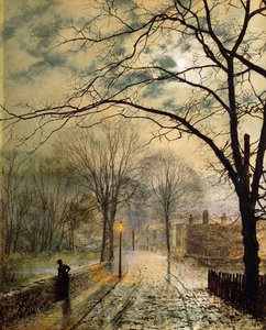 Ein Spaziergang im Mondschein, Bonchurch, Isle of Wight, 1878 von John Atkinson Grimshaw