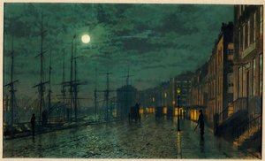 Stadtdocks im Mondlicht