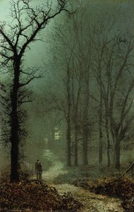 Liebende im Wald bei Mondschein, 1873