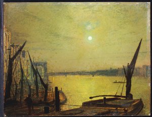 Southwark-Brücke von Blackfriars bei Nacht, 1881