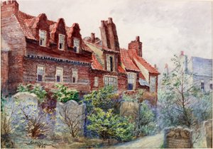 Häuser in der Silver Street vom All Saints Kirchhof, Newcastle upon Tyne, 1886 von John Atlantic Stephenson
