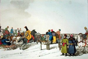 Rennbahn, vom Künstler geätzt, veröffentlicht 1804 von John Augustus Atkinson
