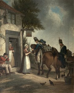 Soldaten erfrischen sich, ca. 1805