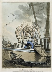 Entladen von Kohle aus einem Fracht- und Dampfschiff von John Augustus Atkinson