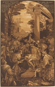 Die Auferweckung des Lazarus von John Baptist Jackson after Leandro Bassano