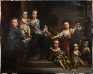 Porträt von sieben Kindern von Charles Seymour, 6. Herzog von Somerset von John Baptiste Closterman