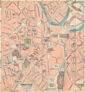 Sheffield, 20. Jahrhundert von John Bartholomew