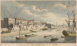 Ansicht nahe der Limehouse Bridge mit Blick die Themse hinab von John Boydell
