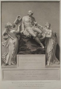 Shakespeare mit der Muse der Literatur und dem Genius der Malerei, 1803 von John Boydell