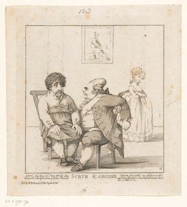 Karikatur auf Charles Fox und Frederick North, 1783 von John Boyne