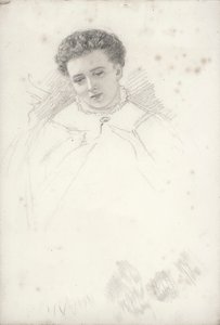 Unvollendetes Porträt einer Frau von John Brett