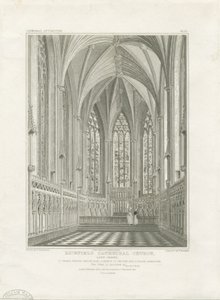 Innenraum der Kathedrale von Lichfield - Lady Chapel: Gravur, nd [ca. 1820] (Druck)