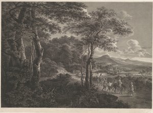Landschaft mit gefangenen Räubern von John Browne