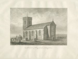 Bagnall Kirche: Sepiazeichnung, 1848