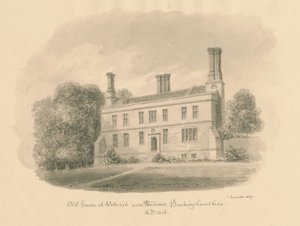 Buckinghamshire - Wellwick - Altes Haus: Sepiazeichnung, 1837